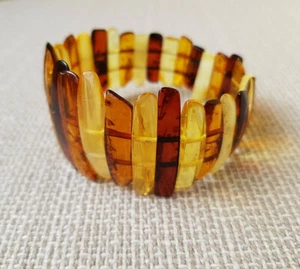 Pulsera Multicolor Ámbar Báltico Natural Genuino Sin Mejora - Imagen 1 de 7