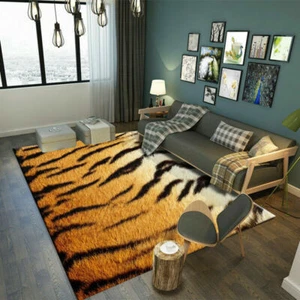 Hot Animal Print Floor Mat Tiger Leopard Rug Living Room Rug Hall Runners Carpet - Picture 1 of 120