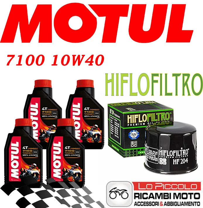 HONDA CB F Hornet 600 2005 2006 KIT TAGLIANDO 4 LT MOTUL 7100 10W40 + FILTRO