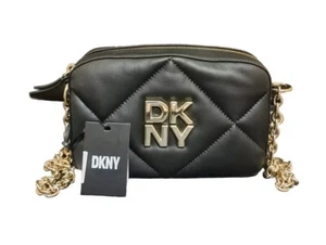 DKNY - RED HOOK Crossbody Kameratasche - SCHWARZ - Lammleder - R41EBB85 ✅️ - Bild 1 von 5