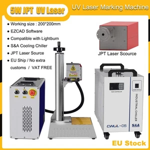 JPT 5W 355nm UV Laser Marking Machine For Leather / Glass / Metal /Wood / PVC EU - Bild 1 von 8