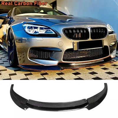 PARA BMW SERIE 6 12-19 F06 F12 F13 M6 ALERÓN LABIO PARACHOQUES DELANTERO FIBRA CARBONO REAL Foto 1 de 4