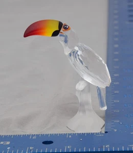 Swarovski Crystal Toucan Figurine Colorful Beak Tropical Bird 7621 Retired - Picture 1 of 7