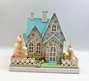 Pier 1 Imports Leucht LED Kornblume Bungalow Putz Haus Ostern Landhaus Kern - Bild 1 von 22