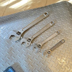4PC CRAFTSMAN Adjustable Wrench 6",8",10",12" FORGED IN USA Vintage - Picture 1 of 15