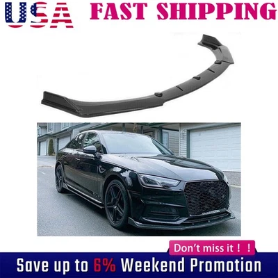 Alerón divisor de labios de parachoques delantero estilo fibra de carbono boby para Audi A3 A4 A5 GLP Foto 1 de 4