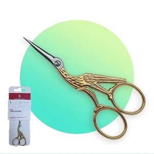 Victorinox Stork Embroidery Gold-Plated Scissors 9cm - 8.1040.09 - Picture 1 of 4