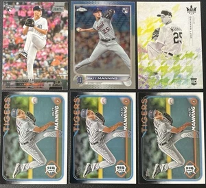 6 Karten Baseball Lot Matt Manning Detroit Tigers Rookie RC, Chrome, & mehr - Bild 1 von 6
