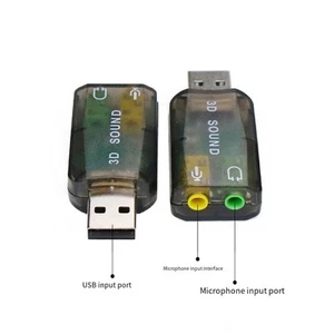 Profitez d'un son clair et immersif avec carte son Mini USB 3 5mm pour casque - Photo 1/6