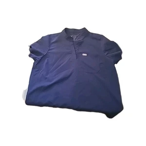 Figs Scrub Top Womens M Medium Navy Blue Catarina One Pocket V Neck Uniform - Picture 1 of 6