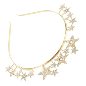  Stern Haarreif fünfzackig Stern Kopfschmuck Braut Kopfschmuck Göttin Krone - Bild 1 von 12