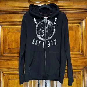 American Eagle Hoodie Mens XL Full Zip Sweatshirt 1977 Graphic Vintage Style - Picture 1 of 12