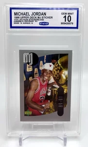 1998-99 UD International MJ Sticker #30 Michael Jordan Chicago Bulls NBA CCG 10 - Bild 1 von 2