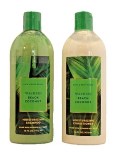 Set BATH & BODY WORKS WAIKIKI BEACH COCONUT SHAMPOO & CONDITIONER 16 OZ. - Picture 1 of 1