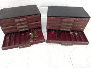 Vintage Ohmite "Little Devils" Art Deco Resistor Storage Cabinets W/ Contents - Picture 1 of 15