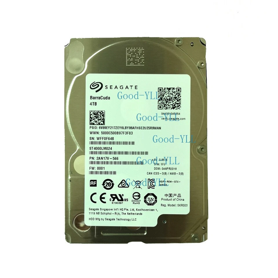 Seagate ST4000LM024 Barracuda 4TB 5400RPM 128MB SATA 2.5" HDD Hard Drive-15mm - Image 1 of 2