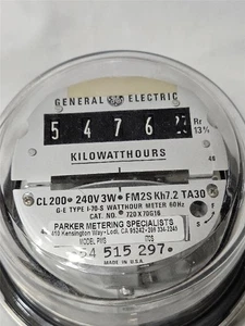 GE General Electric I-70-S KiloWatt Hour Meter 240V 3W TA30 CL200 - Picture 1 of 5