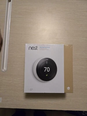 Google Nest 3rd Gen Learning Thermostat T3017US White Sealed - Image 1 of 4