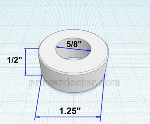 Adattatore boccola nylon riduttore da 1-1/4" a 5/8" per ruota smerigliatrice da banco spessore 1/2" - Foto 1 di 3