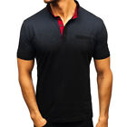 Mens Polo Shirts Gradient Short Sleeve Top Muscle Tee Summer T Shirt Golf Modern