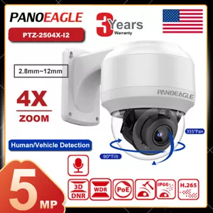 Hikvision Compatible PTZ Security IP Camera 5MP 4X Zoom POE Dome CCTV MIC IR30 - Picture 1 of 15