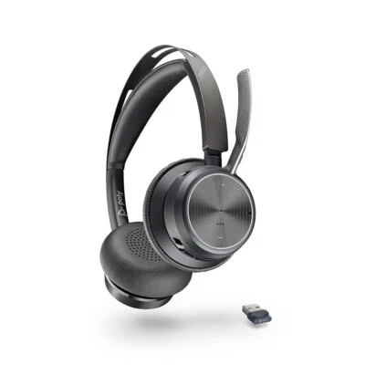 Poly Voyager Focus 2 Stereo Bluetooth Headset with USB-A Adapter, Case (76U46A - Image 1 of 4
