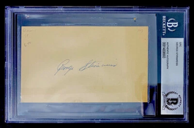 George Snuffy Stirnweiss Signed GPC Card Autographed BAS 1943 Yankees D.1958  - Image 1 of 3