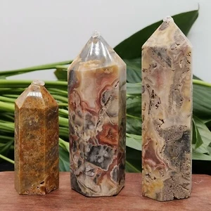 500 g Varita Natural Ágata Loca Obelisco Cuarzo Puntas de Cristal Reiki curación aleatoria - Imagen 1 de 13
