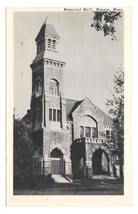 Vintage Memorial Hall Monson Massachusetts Postcard Posted 1970 Suffrage Stamp - Picture 1 of 2