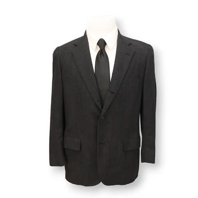 BROOKS BROTHERS 346 Hombre Abrigo Deportivo Rayas Carbón Traje Chaqueta Blazer 40 R Foto 1 de 4