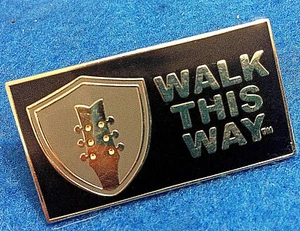 HRC *WALK THIS WAY* STAFF MANAGER TRAINING AWARD BLUE SHIELD Hard Rock Cafe PIN - Picture 1 of 1