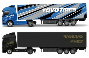 Bburago StreetFire - modelo de camión - Volvo FH16 con remolque (escala 1:43) camión - Imagen 1 de 3