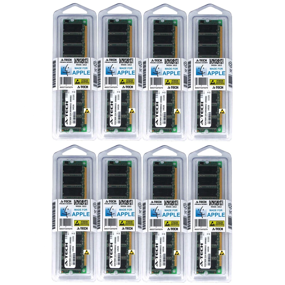 8GB KIT 8X 1GB Apple iMac G5 Power Mac G5 Macintosh PC3200 400 Mhz Memory Ram - Image 1 of 1