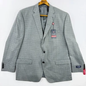 CHAPS Stretch Tweed Sportcoat Caney 48 R Blazer Mens Gray New W/Tag - Picture 1 of 7