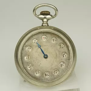 Rare! 24 Hours Pocket Watch Men's no fusee duplex chronometer no repeater RAR - Picture 1 of 9