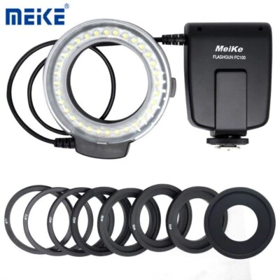 Meike FC-100 Macro Ring LED Flash/Light for Canon Nikon Olympus Panasonic Pentax - Image 1 of 4