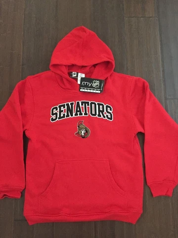 Ottawa Senators NEW Youth Medium Hooded Logo Sweatshirt . NHL Hockey NWT Hoodie Cover