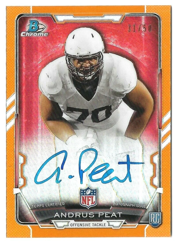Andrus Peat 2015 Bowman Chrome Rookie Autograph Refractor Orange #RCRA-AP /50 - Image 1 of 1