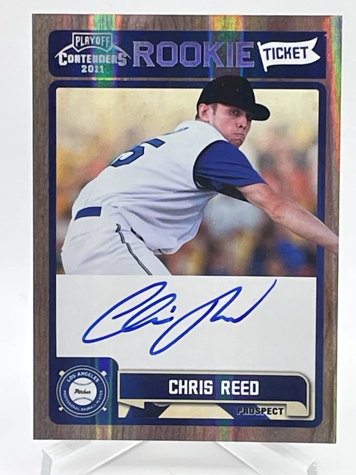 Chris Reed 2011 Playoff Contenders Rookie Ticket #RT45 Autograph Auto - Image 1 of 3