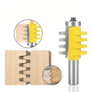 Shank Rail Finger Joint Glue Router Bit Cone Tenon Woodwork Cutter Power Wood - Foto 1 di 15