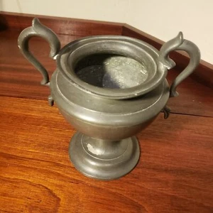 Nice antique pewter hanlded vase - Picture 1 of 9