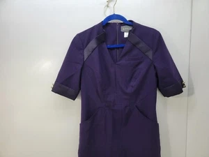 Zac Posen Delta Airlines Flugbegleiter lila pflaume Kleid GRÖSSE 6 TALL - Bild 1 von 11