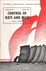 1948 CONTROL OF RATS & MICE informational book UNIVERSITY OF CALIFORNIA, BERKLEY - Picture 1 of 5