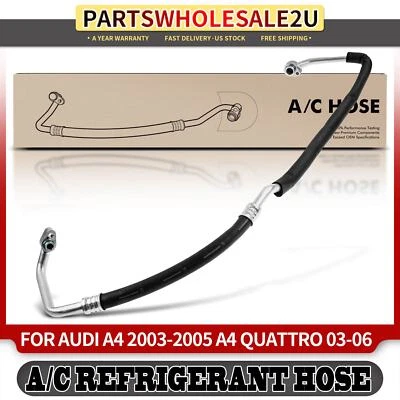 A/C Suction Line for Audi A4 Quattro 2003-2006 A4 2003-2005 3.0L Black / Silver - Image 1 of 4