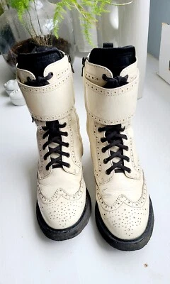RARE! Prada white combat boots EU37 - Image 1 of 4