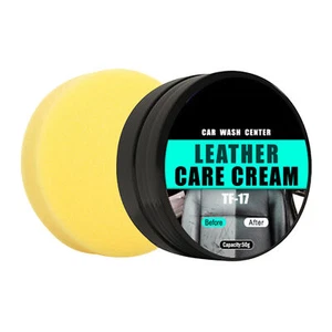 50g Car Leather Color Restorer Cream Cleaning Paste For Car Seats Leather Care - Picture 1 of 11