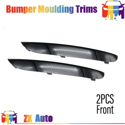 Izquierdo+derecho se adapta a BMW 7 Series F01 F02 2009-15 parachoques delantero M Sport molduras molduras Foto 1 de 4