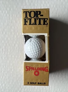 VTG One Box Of Three Spalding Top-Flite White Golf Balls, Made In USA - Picture 1 of 4