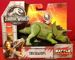 Jurassic World Fallen Kingdom DAÑO DE BATALLA 6" Triceratops Posable 2018 NUEVO - Imagen 1 de 2