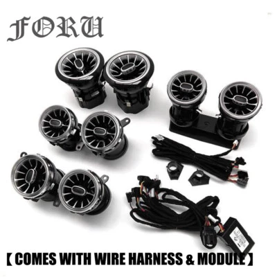 8PCS AC Air Vent 64Colors LED Ambient Light For Mercedes Benz E-Class W213 2016+ - Image 1 of 4